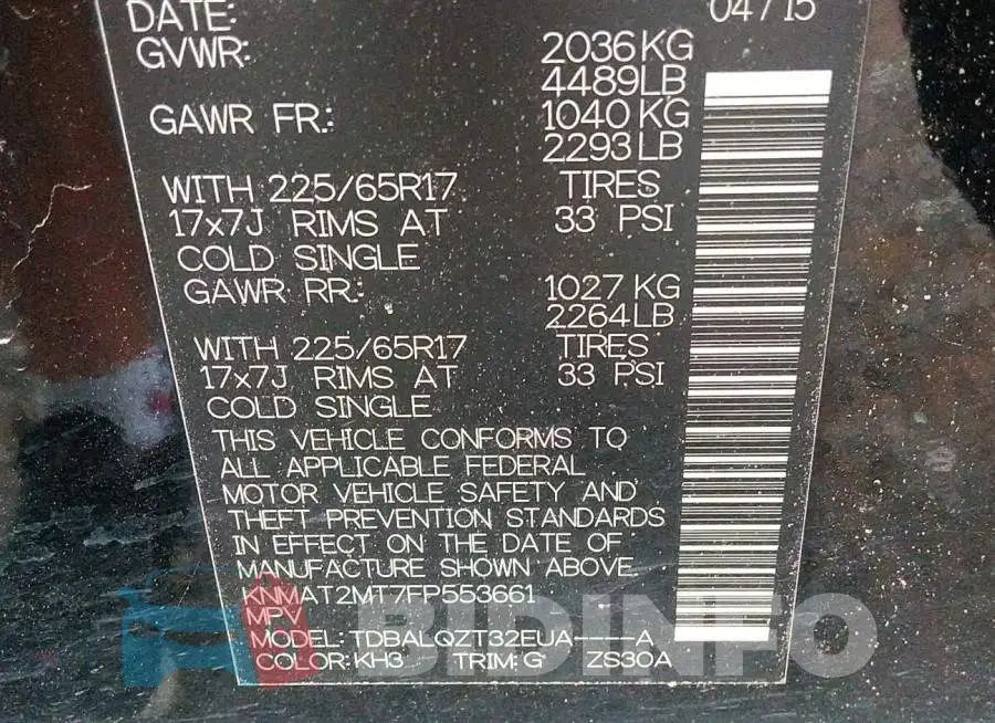 KNMAT2MT7FP553661 Photo# 9