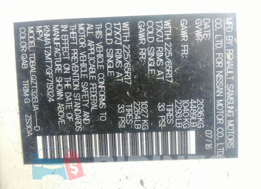 KNMAT2MT7GP719324 Photo# 9