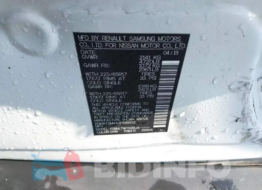 KNMAT2MV4JP581833 Photo# 9