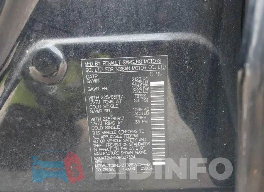 KNMAT2MV5GP627534 Photo# 9