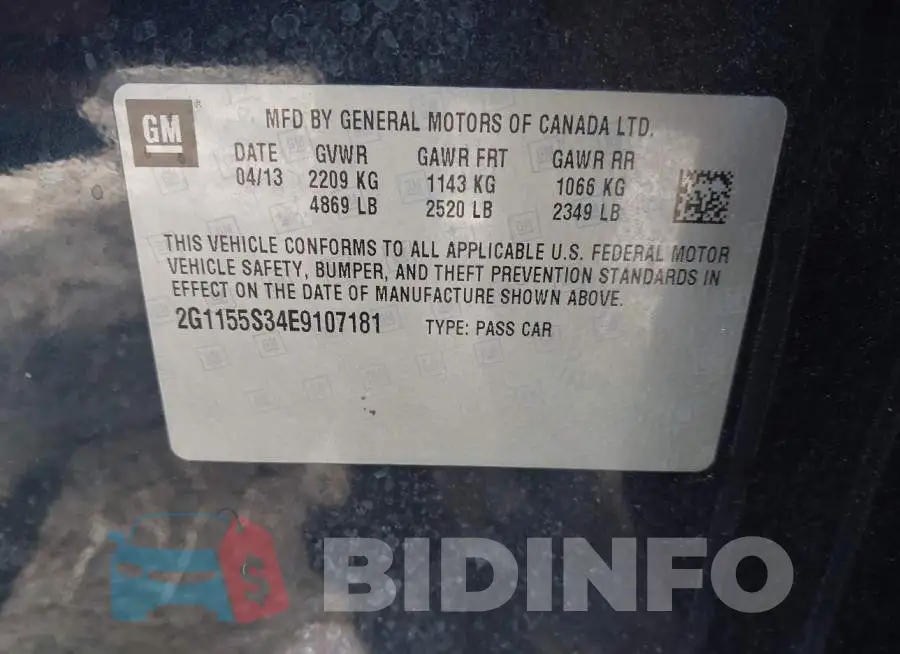 2G1155S34E9107181 Photo# 9