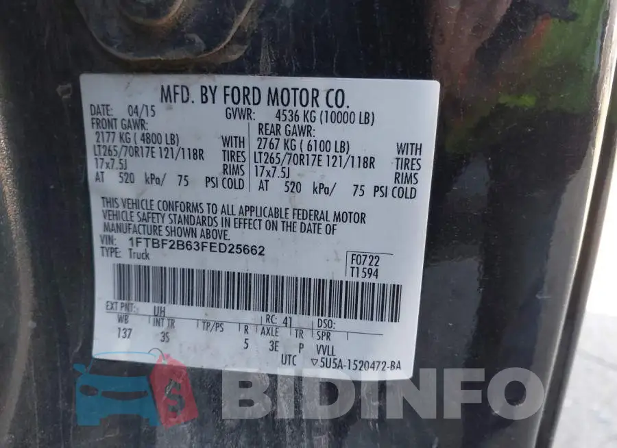 1FTBF2B63FED25662 Photo# 9