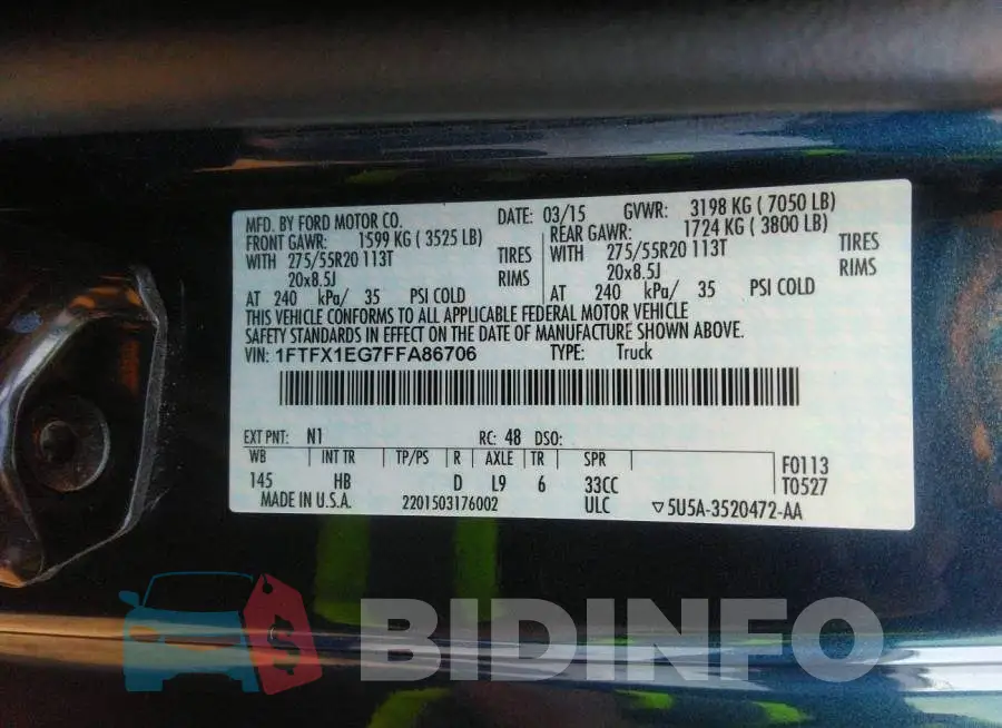 1FTFX1EG7FFA86706 Photo# 9