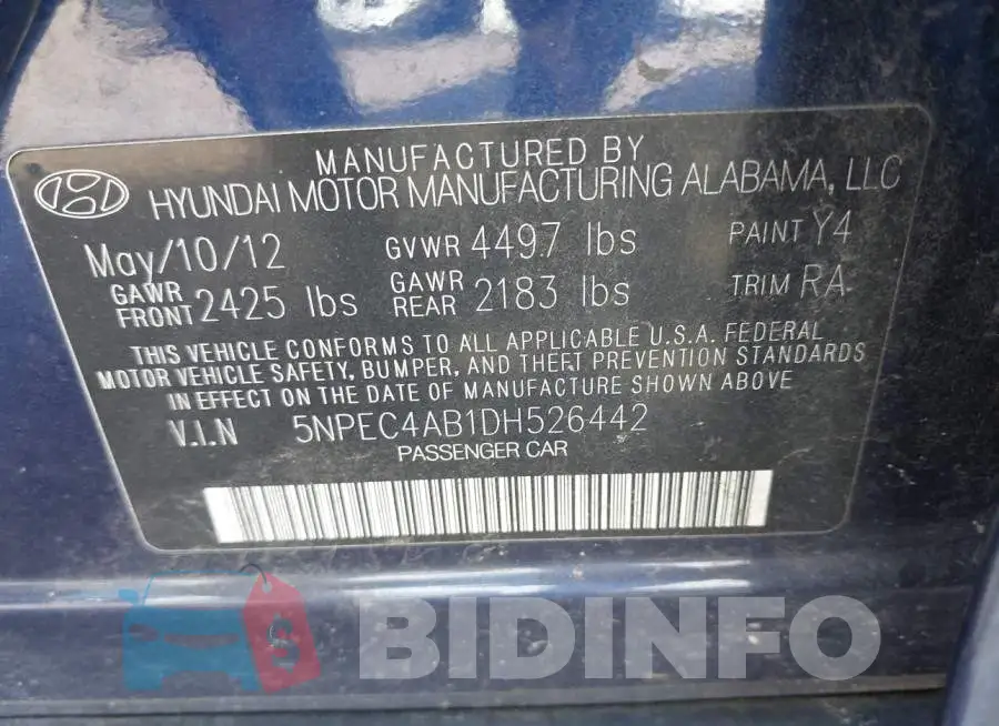 5NPEC4AB1DH526442 Photo# 9