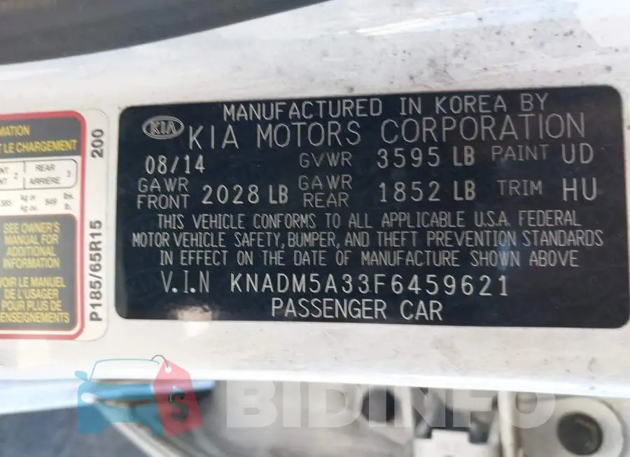 KNADM5A33F6459621 Photo# 9