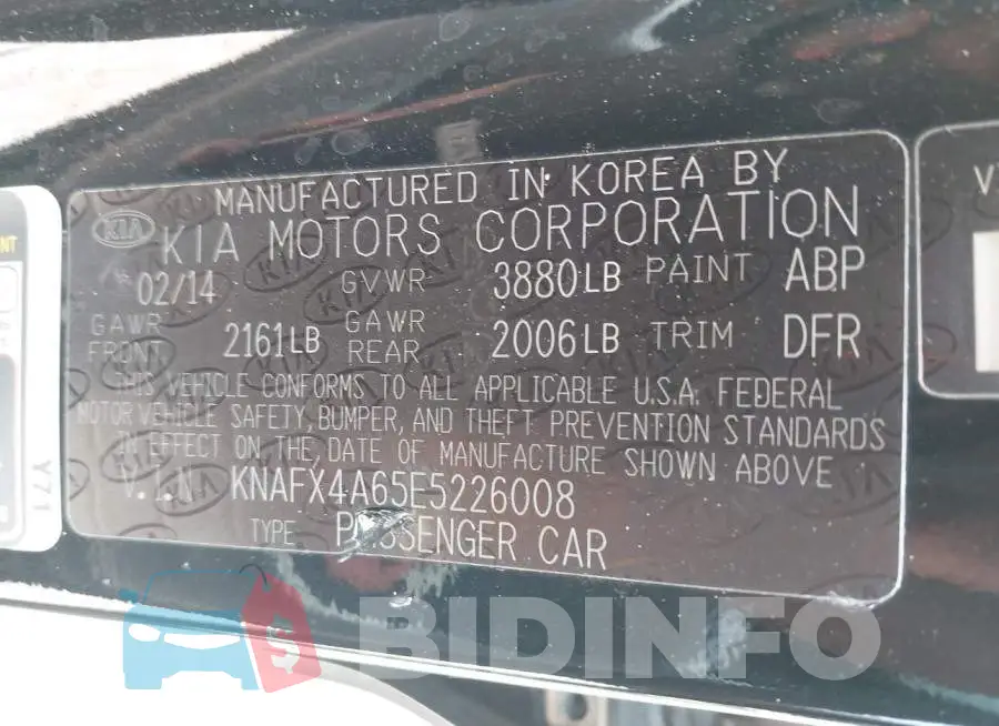 KNAFX4A65E5226008 Photo# 9