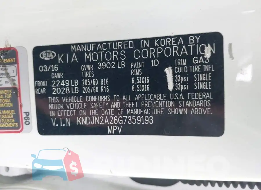 KNDJN2A26G7359193 Photo# 9