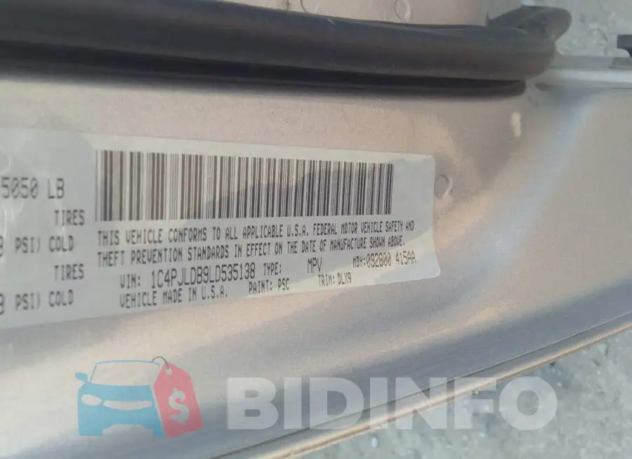 1C4PJLDB9LD535138 Photo# 9