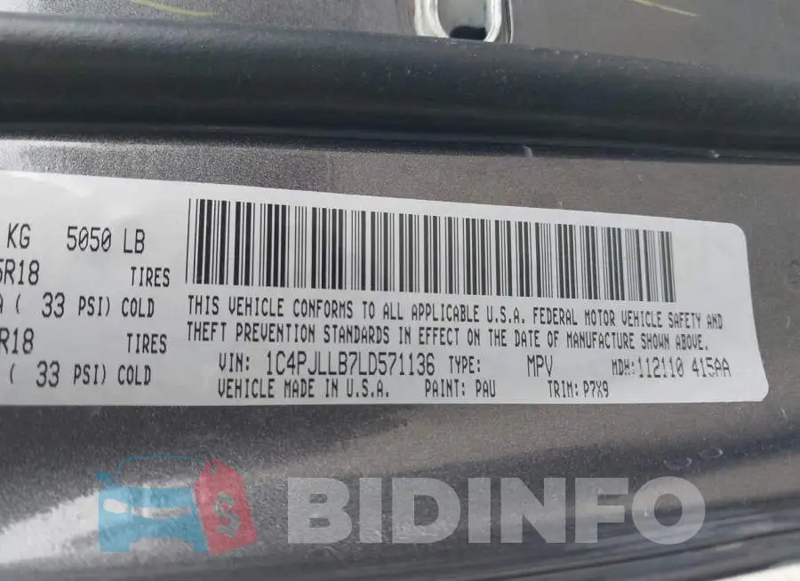 1C4PJLLB7LD571136 Photo# 9