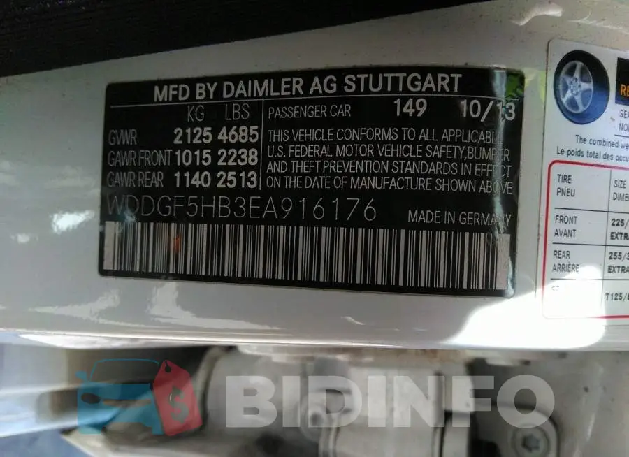 WDDGF5HB3EA916176 Photo# 9