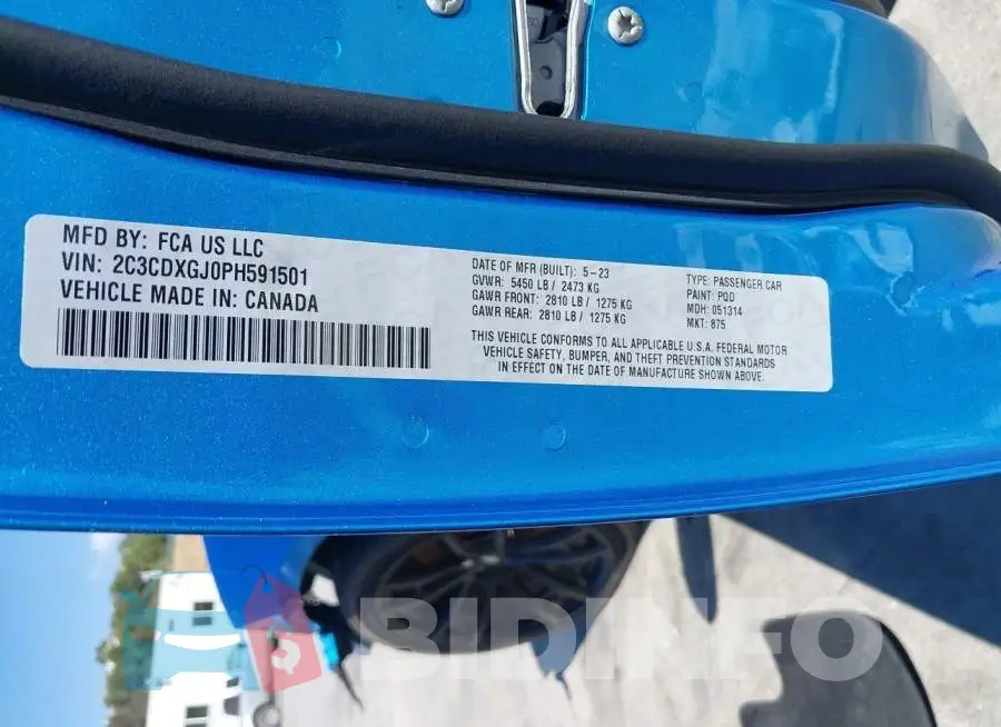 2C3CDXGJ0PH591501 Photo# 9