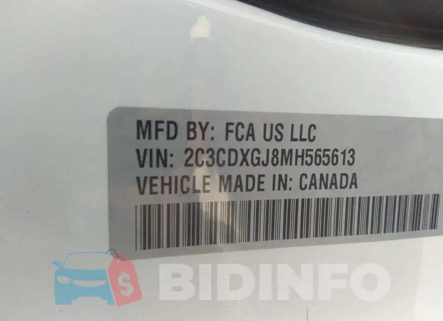 2C3CDXGJ8MH565613 Photo# 9