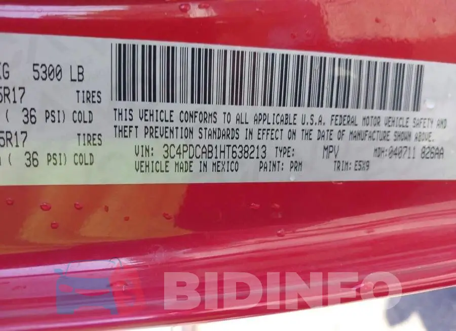 3C4PDCAB1HT638213 Photo# 9