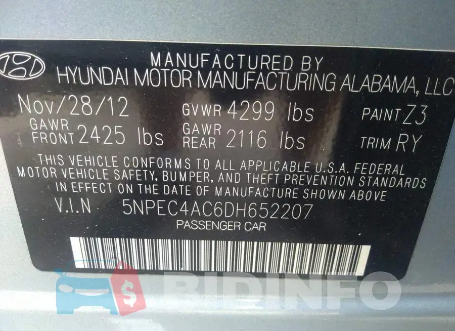 5NPEC4AC6DH652207 Photo# 9