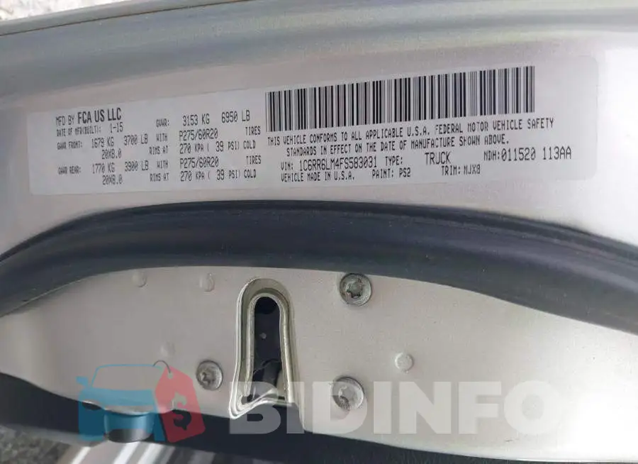 1C6RR6LM4FS583031 Photo# 9
