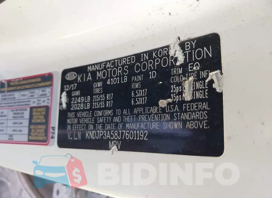KNDJP3A58J7601192 Photo# 9