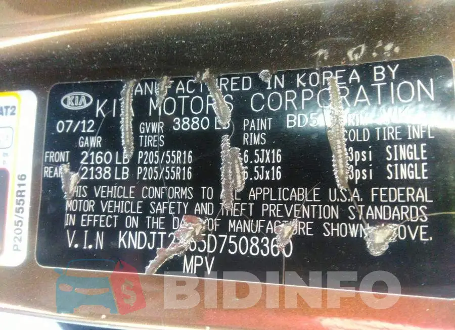 KNDJT2A65D7508360 Photo# 9