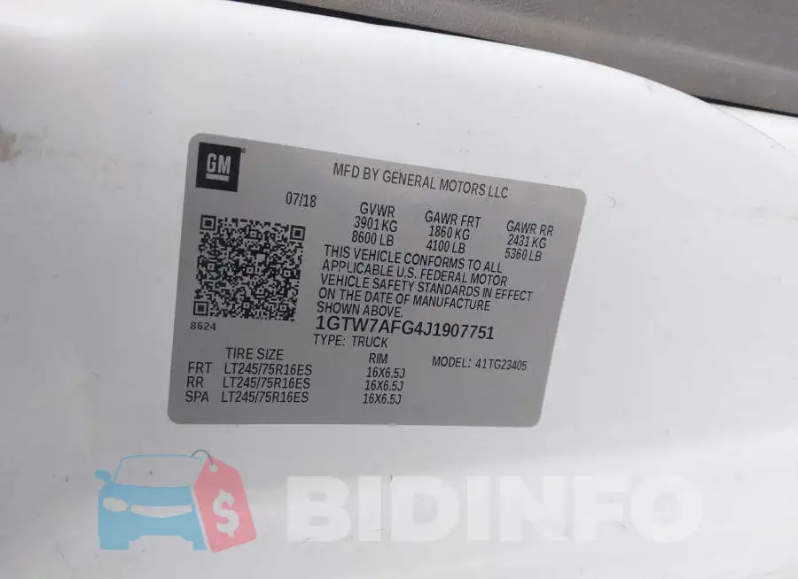 1GTW7AFG4J1907751 Photo# 9