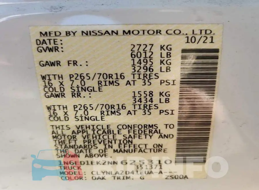 1N6ED1EK2NN625310 Photo# 8