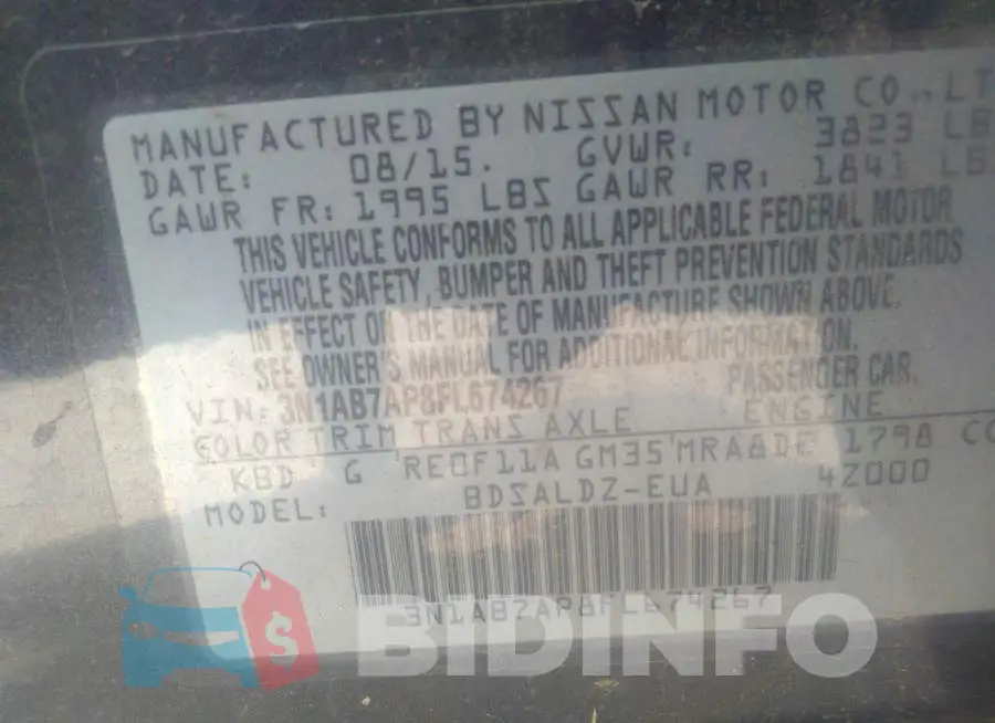 3N1AB7AP8FL674267 Photo# 9