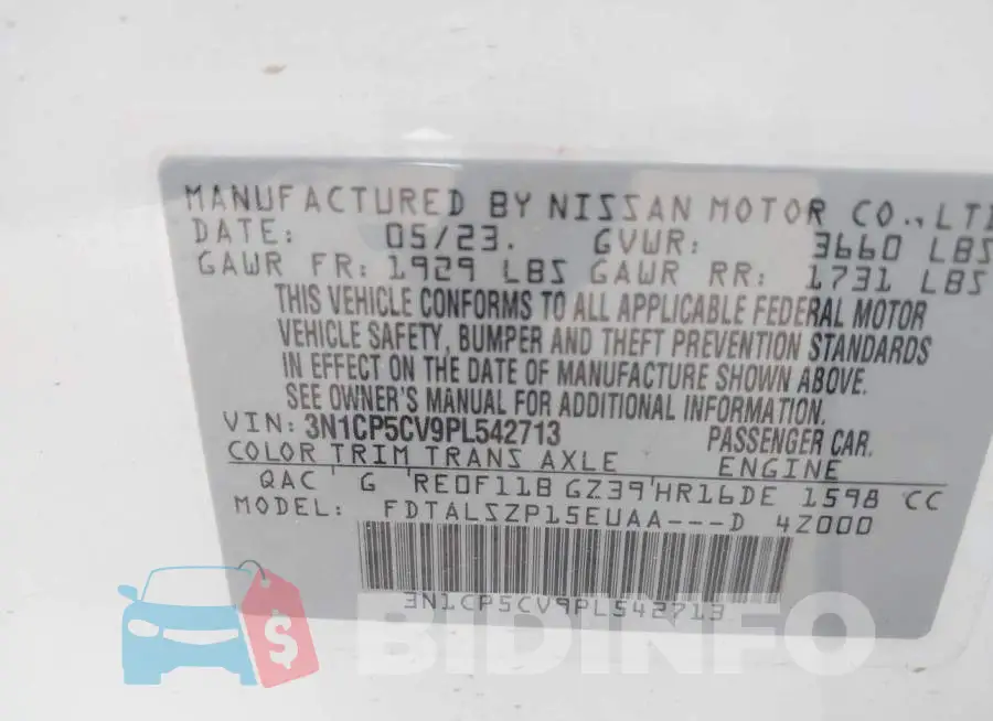 3N1CP5CV9PL542713 Photo# 9