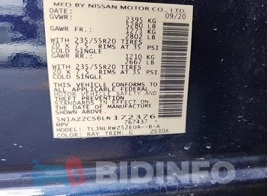 5N1AZ2CS6LN172376 Photo# 8