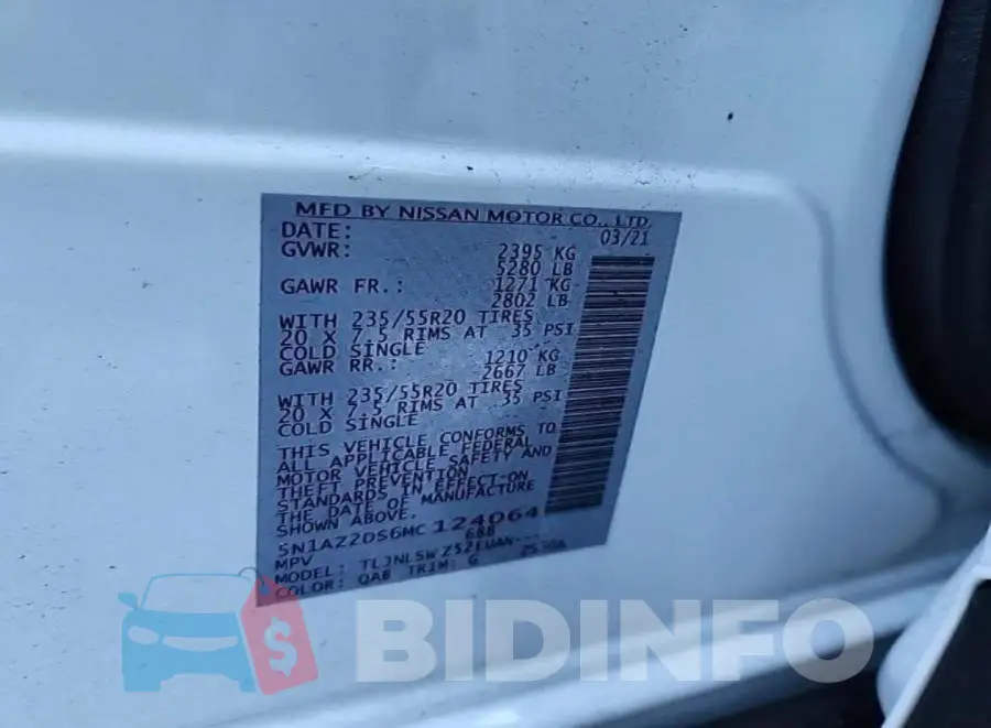 5N1AZ2DS6MC124064 Photo# 8