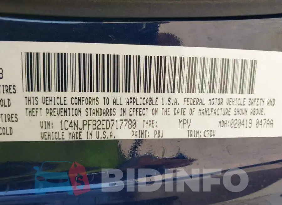 1C4NJPFB2ED717780 Photo# 9