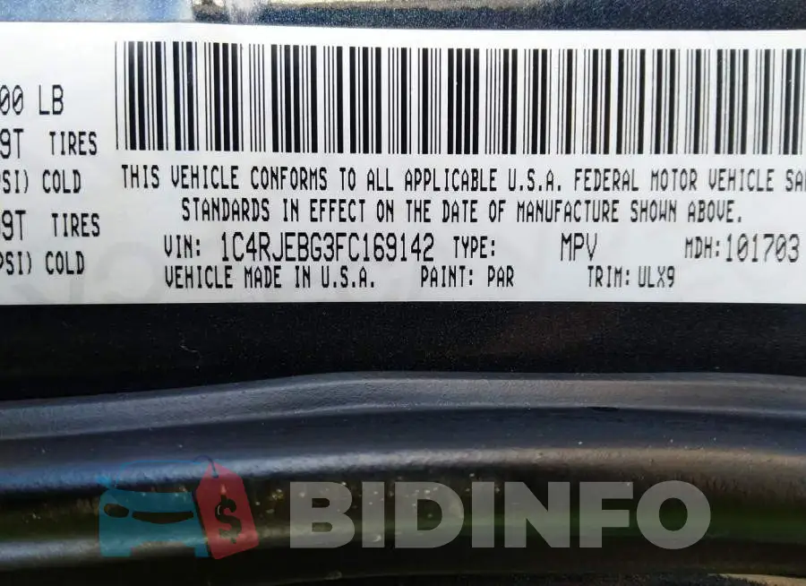 1C4RJEBG3FC169142 Photo# 9