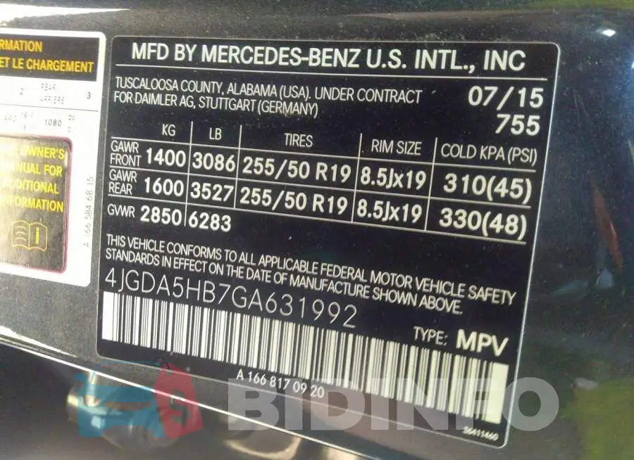 4JGDA5HB7GA631992 Photo# 9