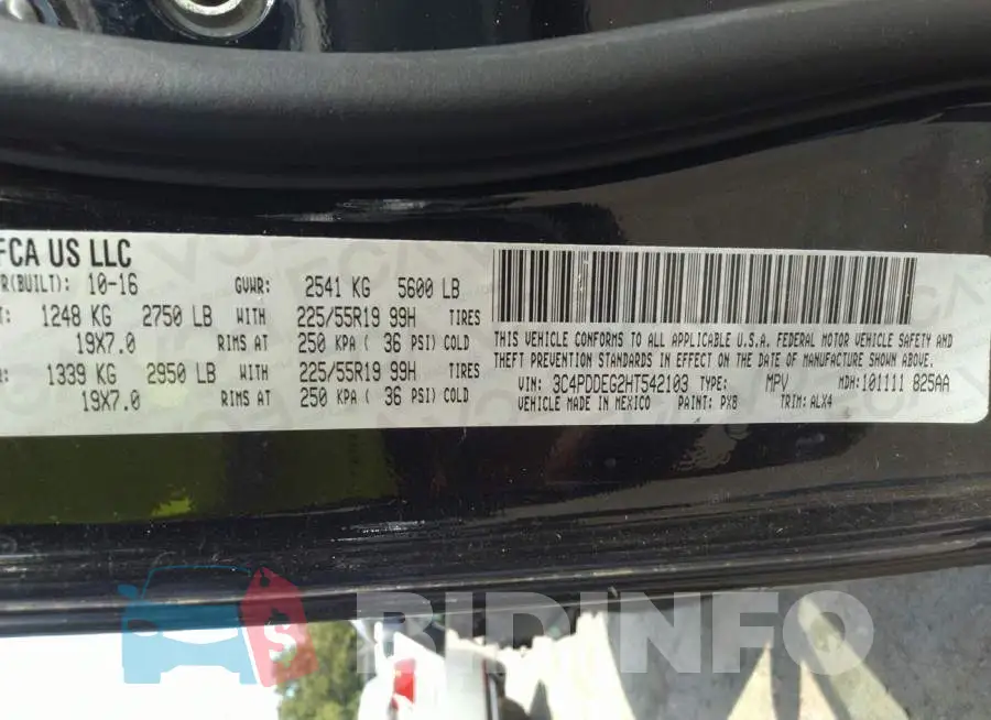 3C4PDDEG2HT542103 Photo# 9