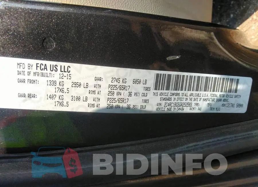 2C4RC1BG5GR252583 Photo# 9
