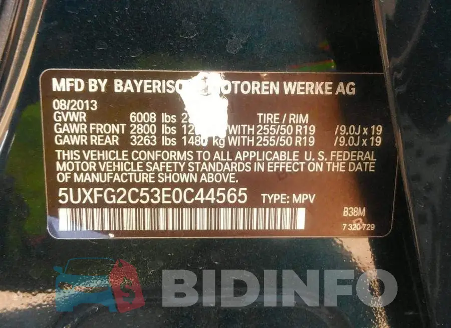 5UXFG2C53E0C44565 Photo# 9