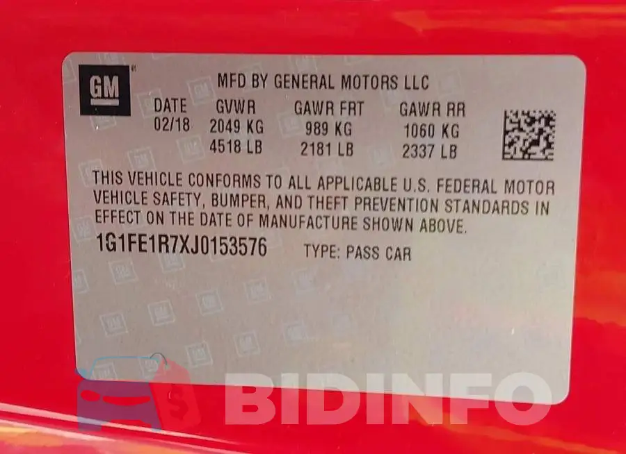 1G1FE1R7XJ0153576 Photo# 9