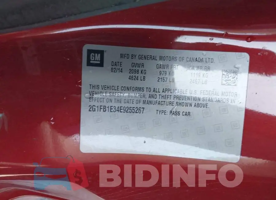 2G1FB1E34E9255267 Photo# 9
