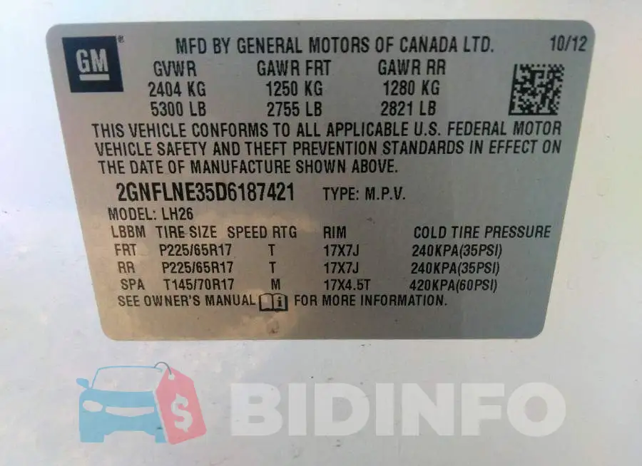 2GNFLNE35D6187421 Photo# 9