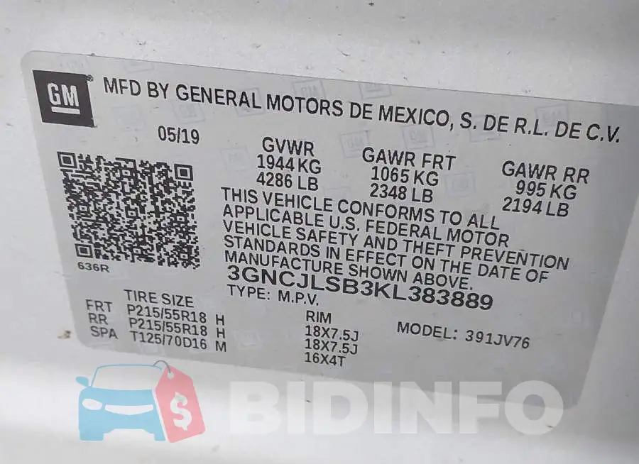 3GNCJLSB3KL383889 Photo# 9