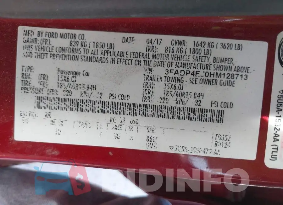 3FADP4EJ0HM128713 Photo# 9