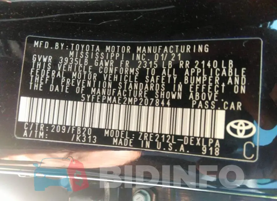 5YFEPMAE2MP207844 Photo# 9