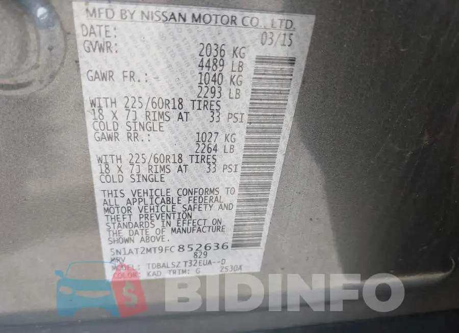 5N1AT2MT9FC852636 Photo# 9
