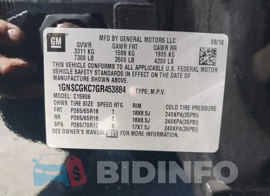 1GNSCGKC7GR453884 Photo# 9