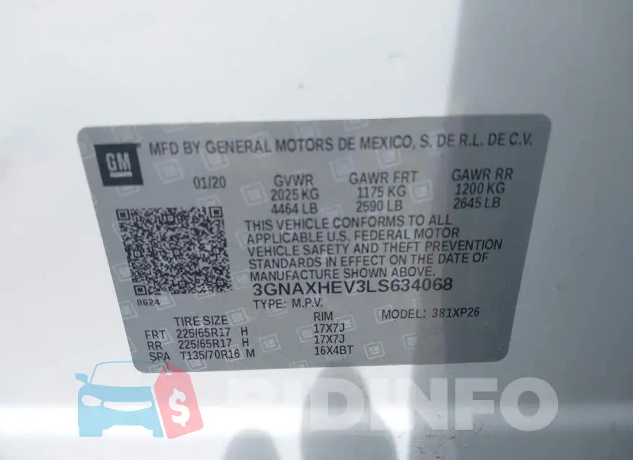 3GNAXHEV3LS634068 Photo# 9