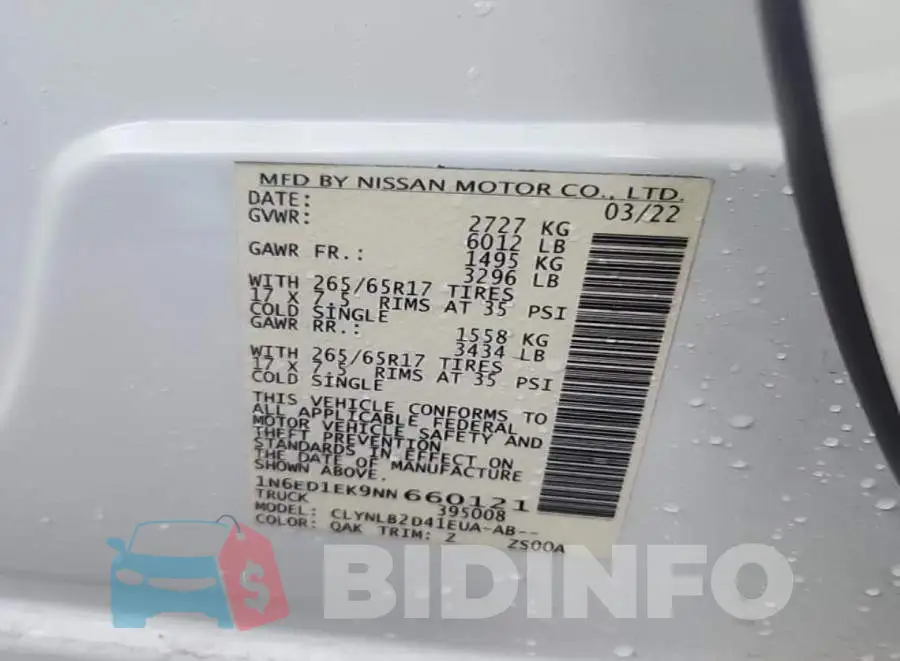 1N6ED1EK9NN660121 Photo# 8