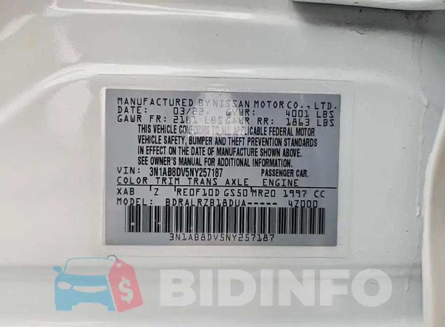 3N1AB8DV5NY257187 Photo# 8