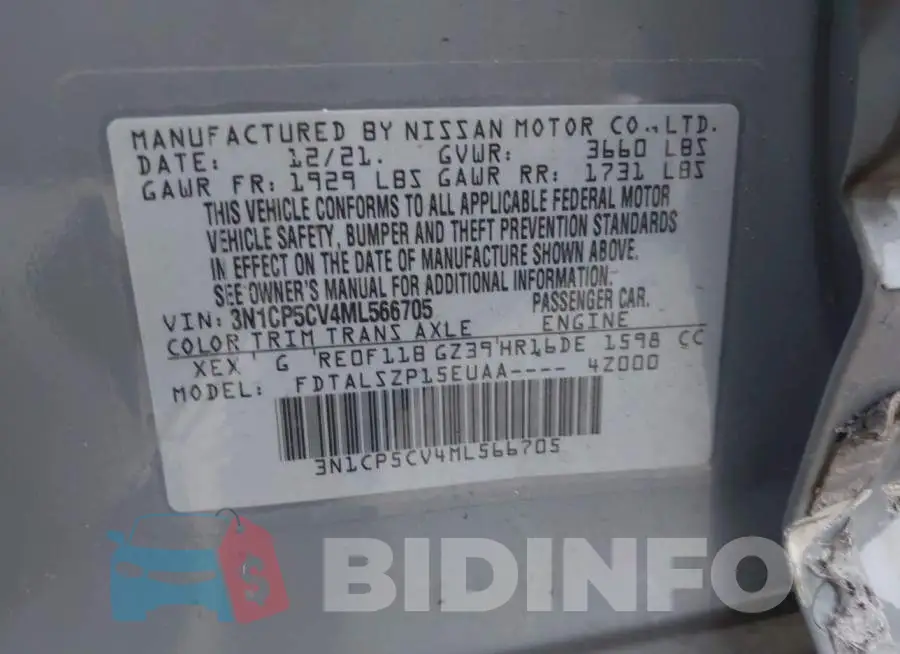 3N1CP5CV4ML566705 Photo# 9