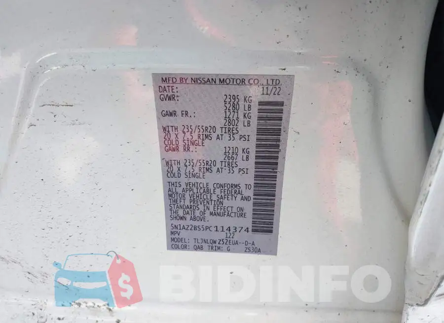 5N1AZ2BS5PC114374 Photo# 9