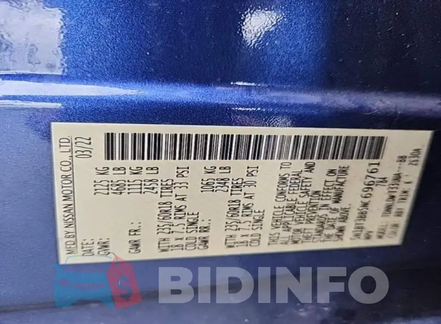 5N1BT3BB5NC696761 Photo# 8