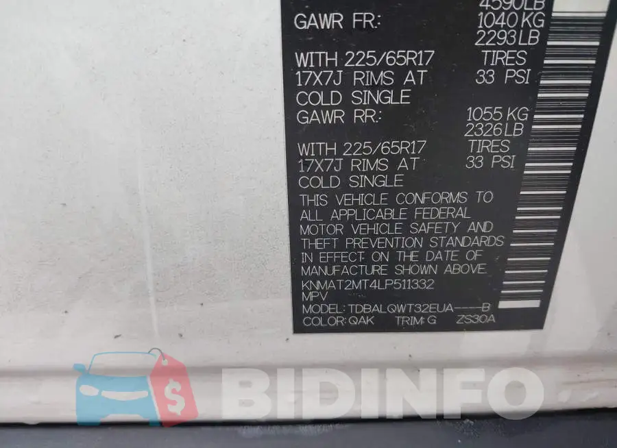 KNMAT2MT4LP511332 Photo# 9