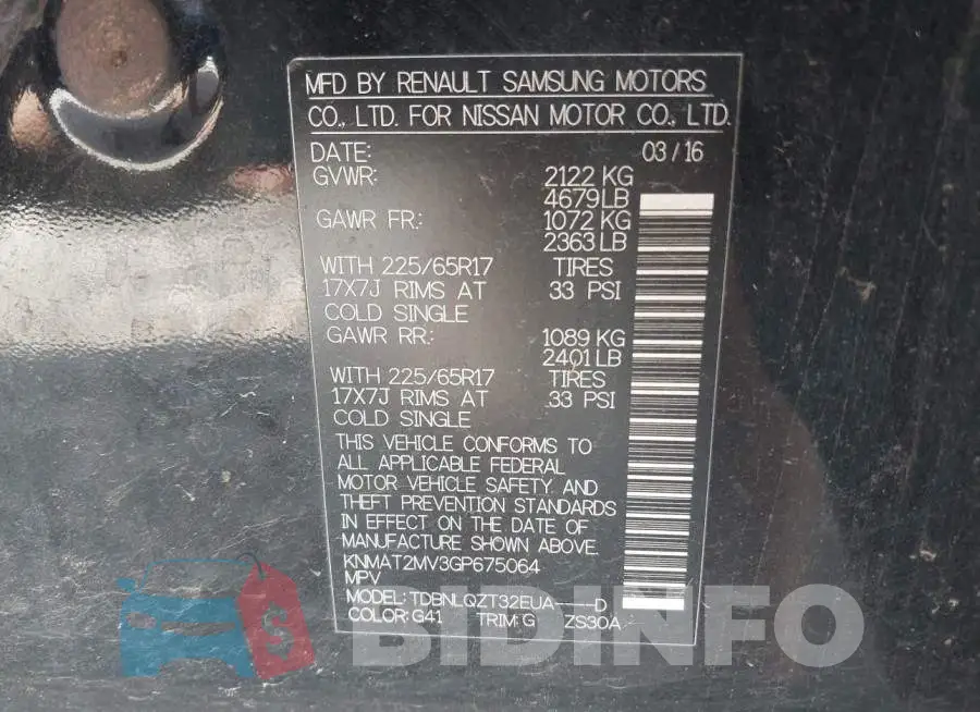 KNMAT2MV3GP675064 Photo# 9