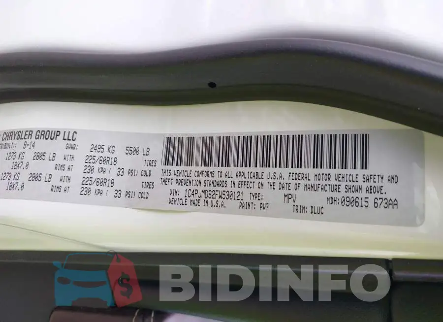 1C4PJMDS2FW530121 Photo# 9